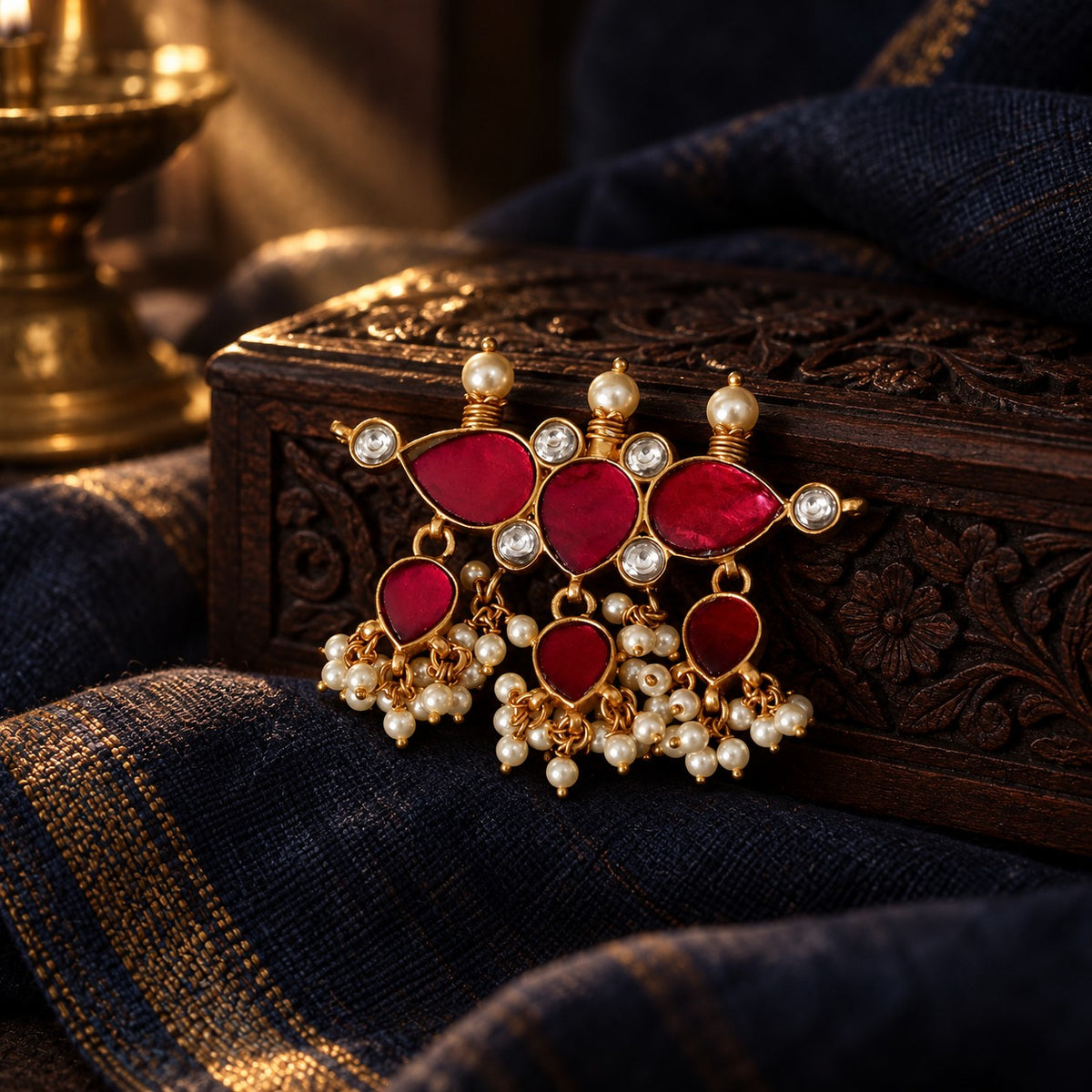 Traditional Tanmani Pendant – styled photo
