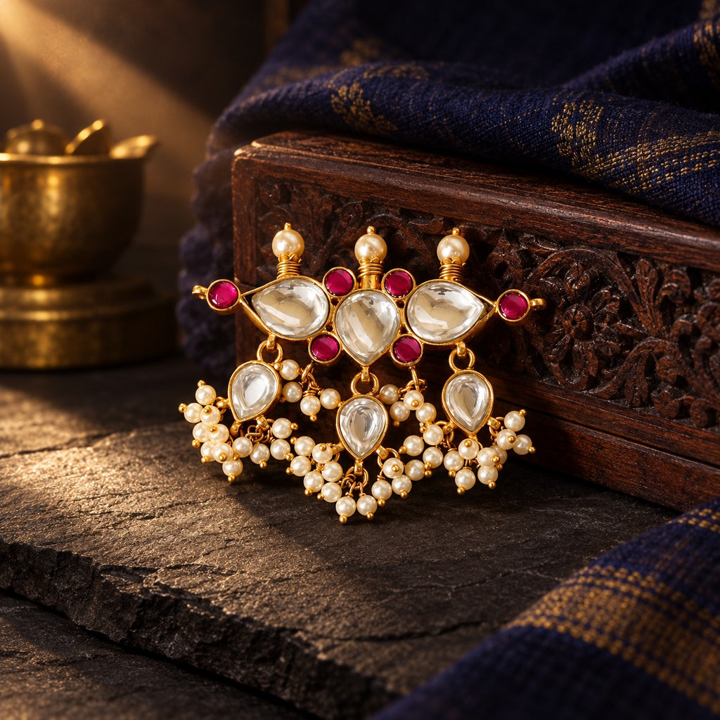 Traditional Tanmani Pendant – Gold-plated, 925 sterling silver, Tanmani pendant