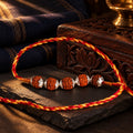 Rudraksha Silver Rakhi – styled photo