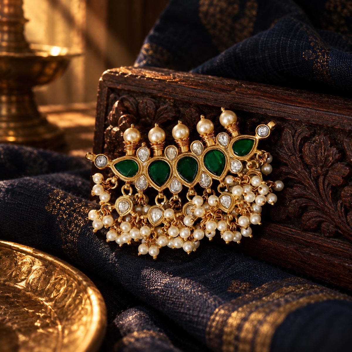 Traditional Tanmani Pendant – styled photo