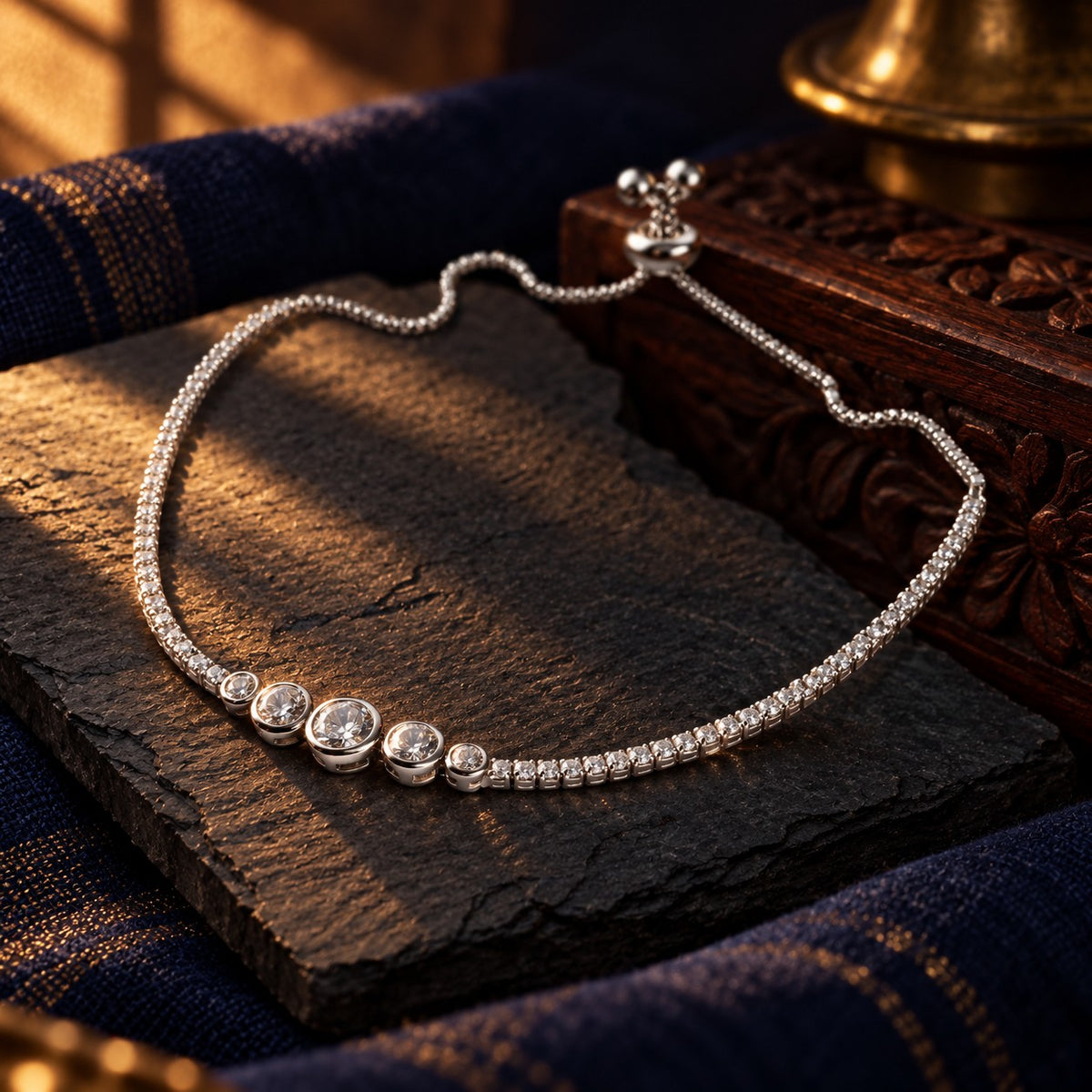 Silver Elegant Bracelet – styled photo