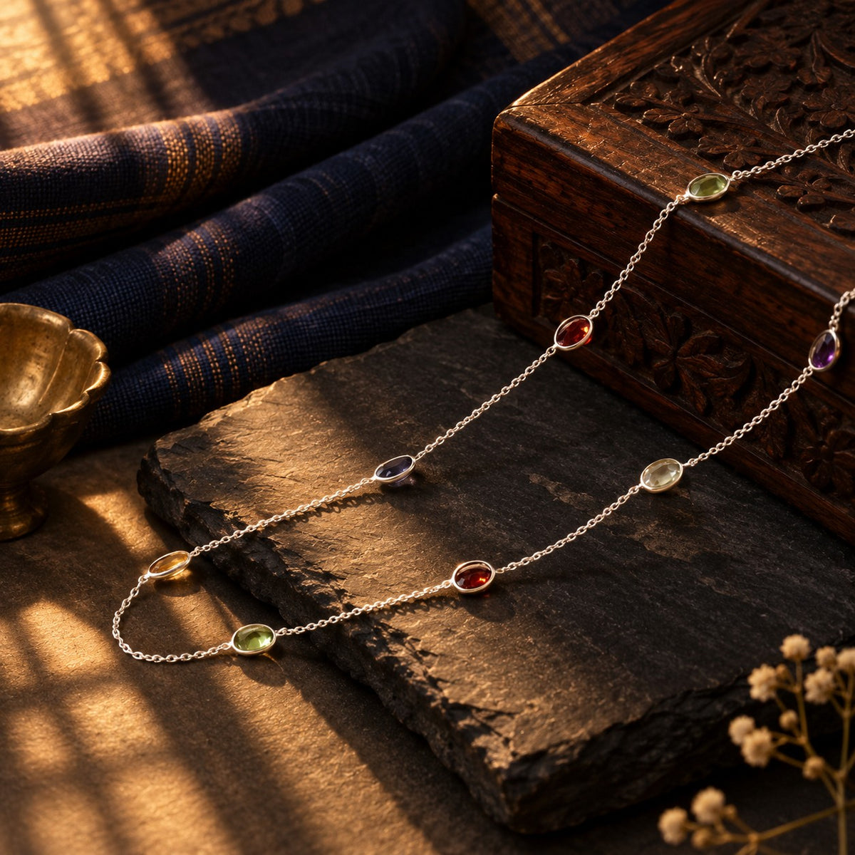 Colored Stone Chain – styled photo