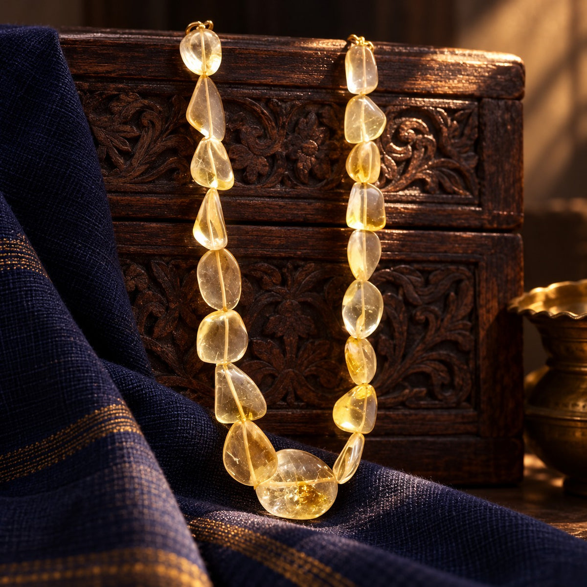 Citrine Mala – styled photo