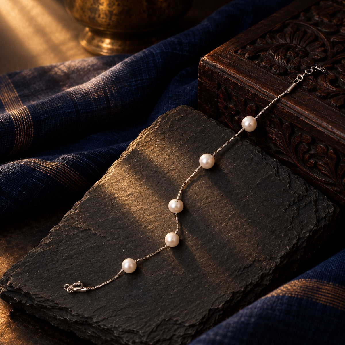 Pearl Bracelet – styled photo