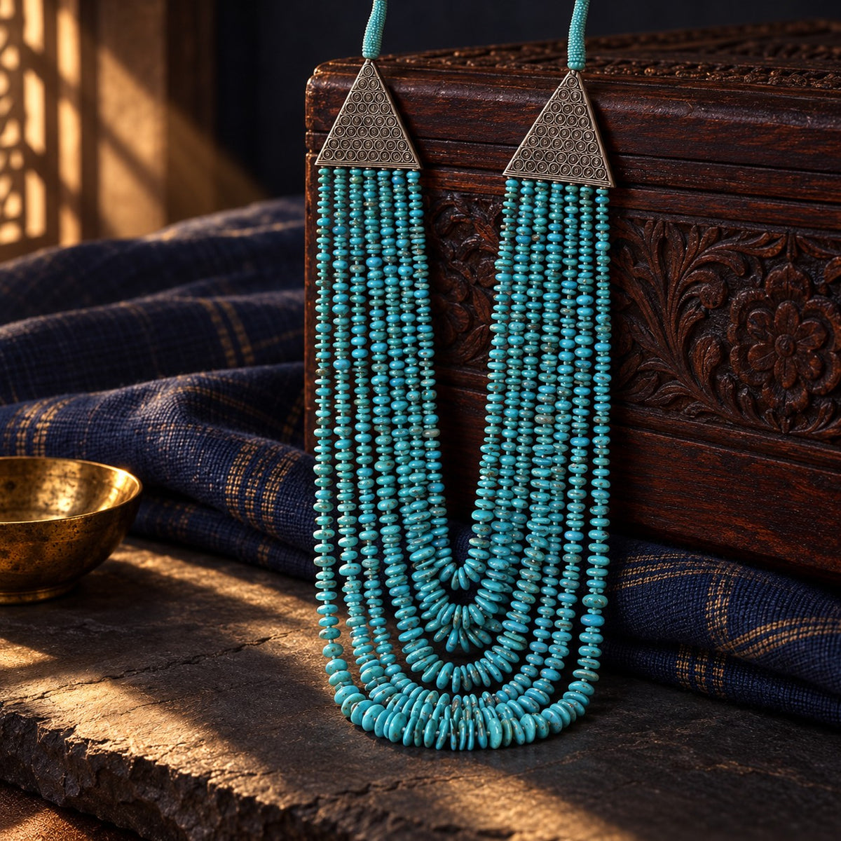 Pheroza Layered Neck Piece – styled photo