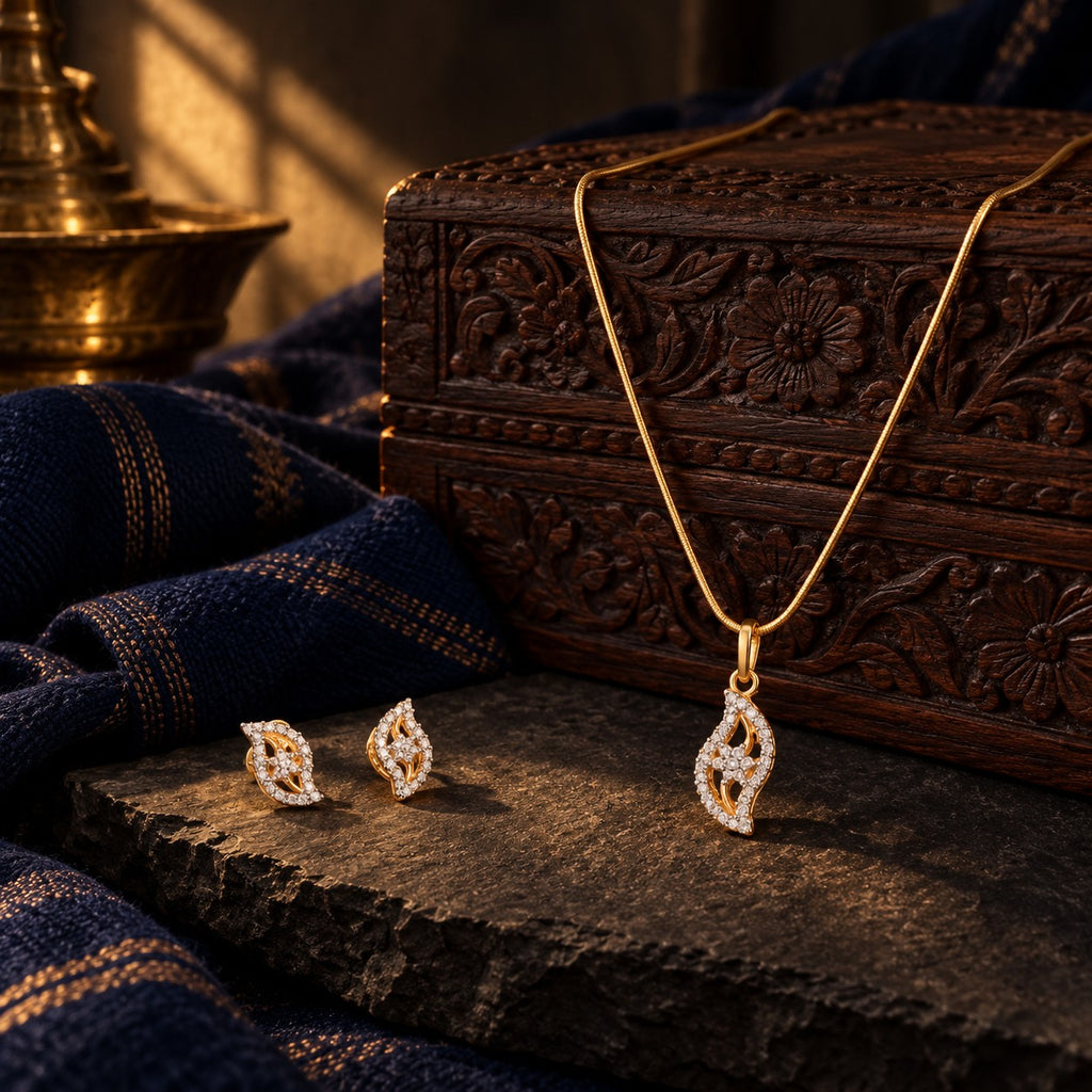 pendant earrings set – styled photo