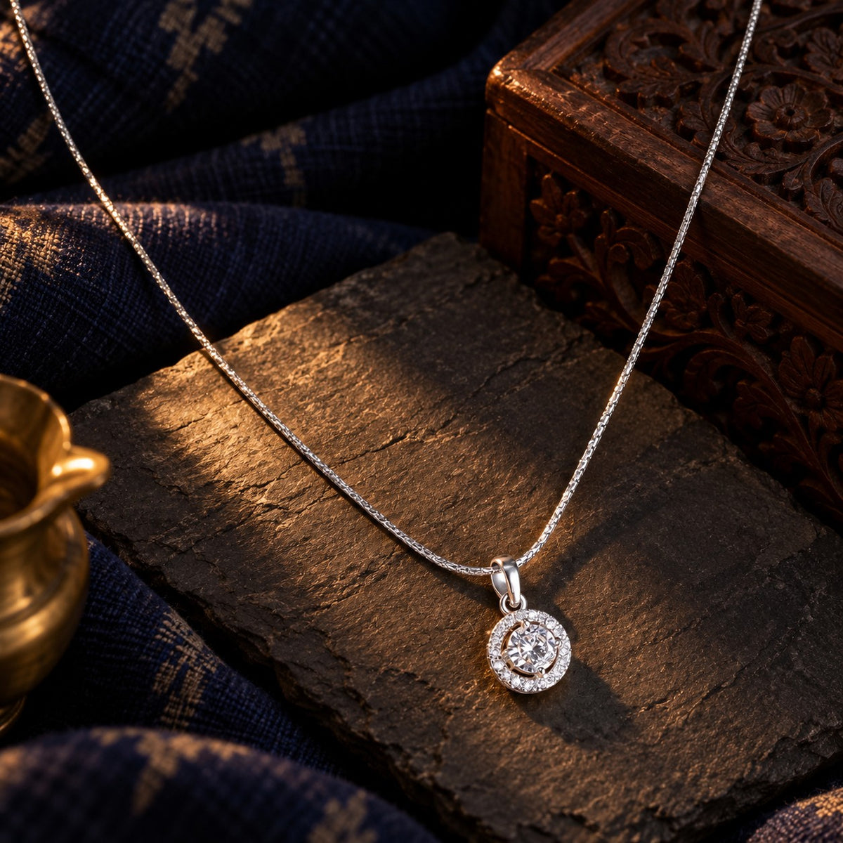 Zircon Pendant – styled photo