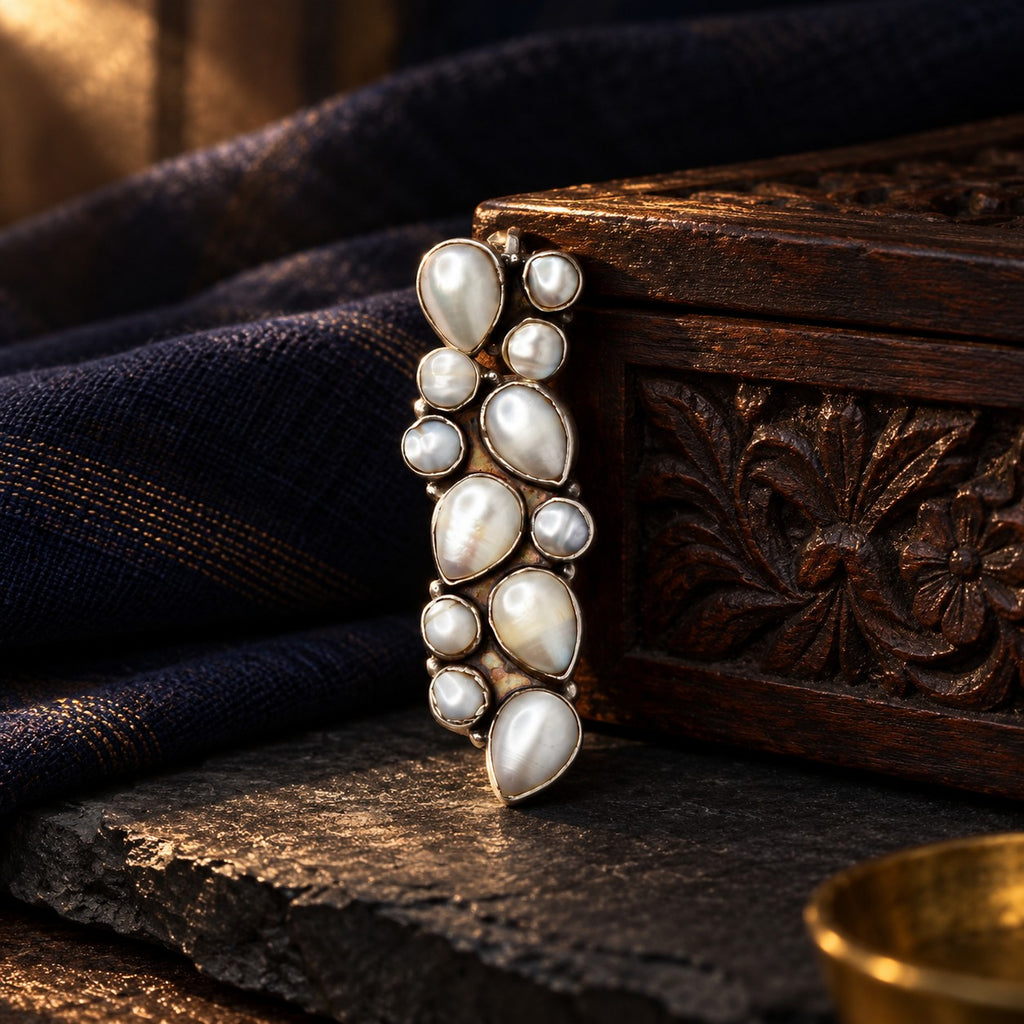 Abstract Pearl Pendant – styled photo