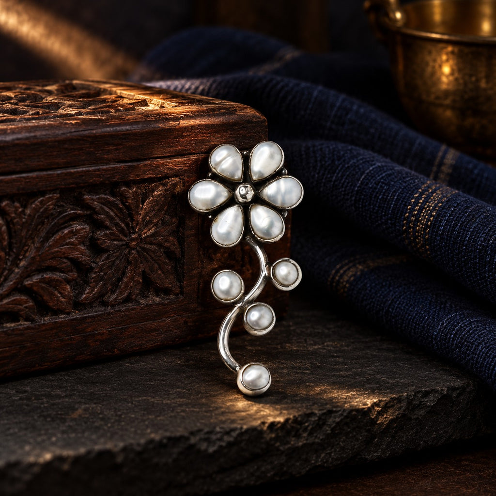 Floral Pearl Pendant – styled photo