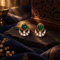 Moissanite Chandraphool Earrings – styled photo