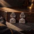Oxidised Peacock Jhumka – Oxidised, 925 sterling silver, Jhumka earrings