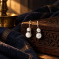 Elegant Pearl Hook Earrings – styled photo