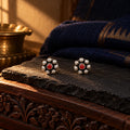 Coral Kudi Studs – styled photo