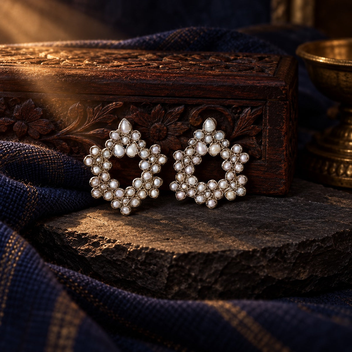 Exquisite Pearl Earrings – styled photo