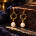 Radiant Pearl Drop Earrings – Gold-plated, 925 sterling silver, Drop earrings