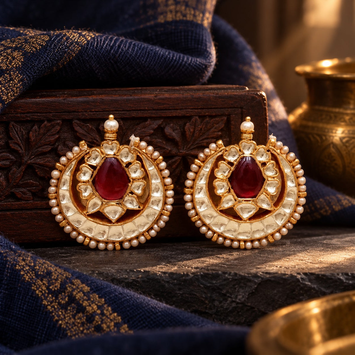 Chandbali Studds – styled photo