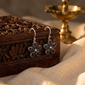 Hydro Blue Sapphire Hook Earrings – 925 sterling silver, Hook earrings