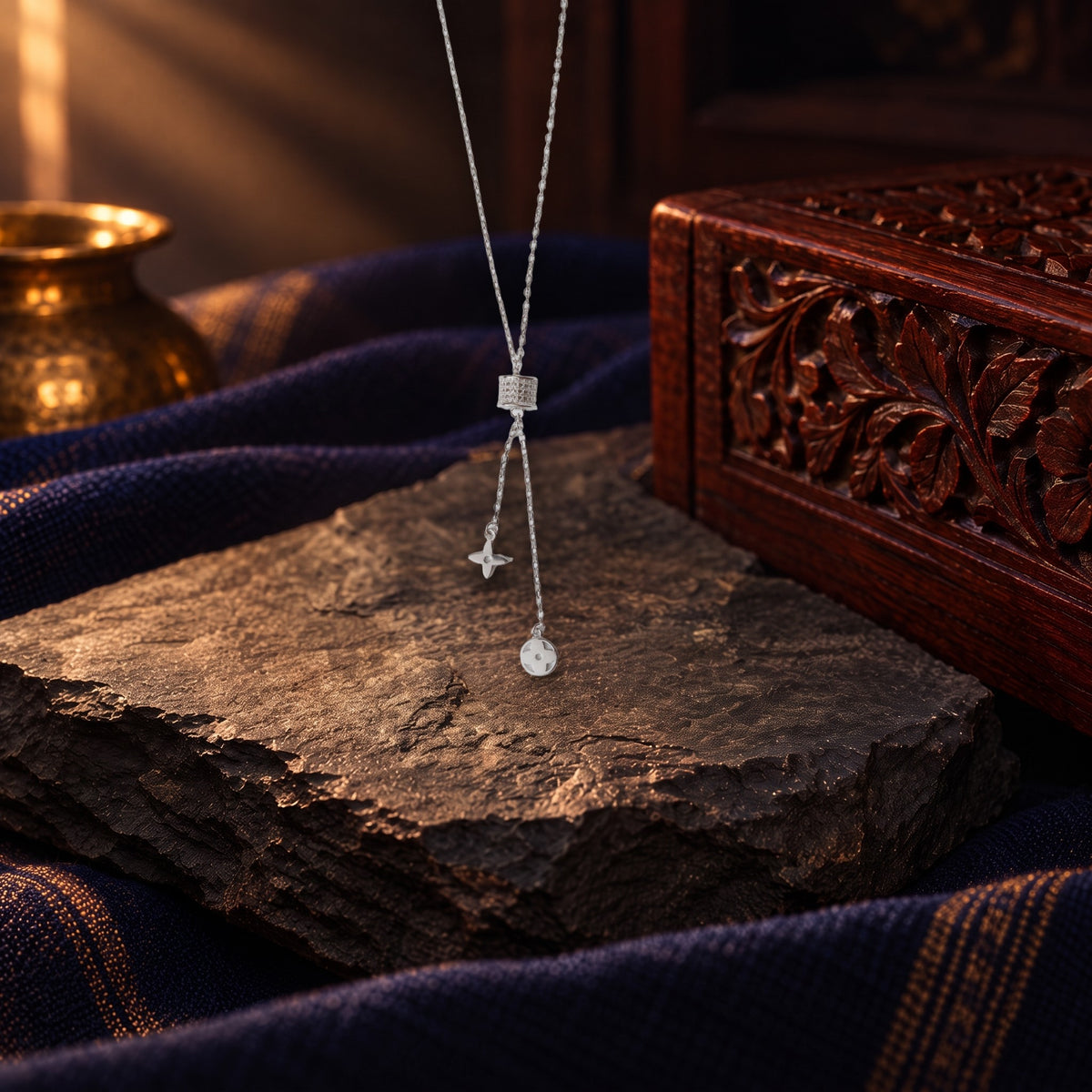 Delicate Tassel Chain – styled photo