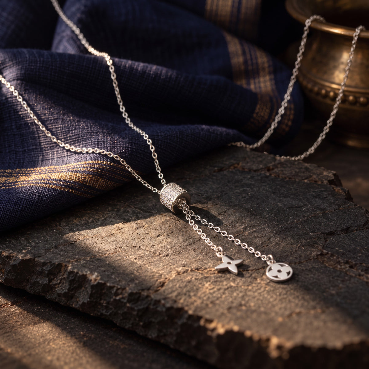Delicate Tassel Chain – styled photo