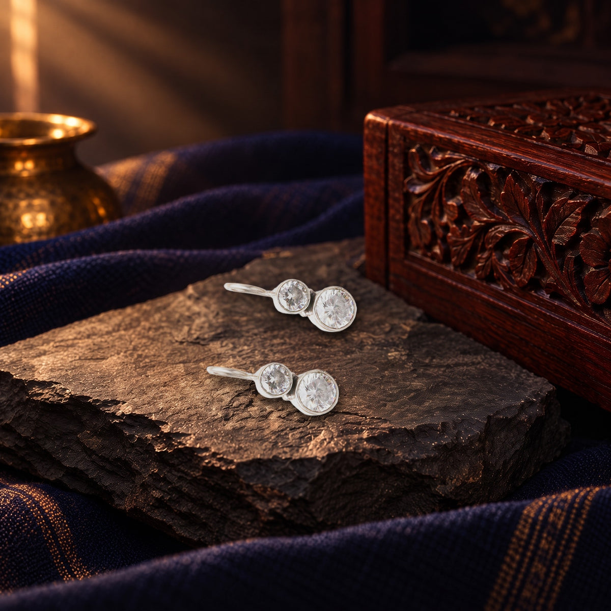 Cute Cubic Zircon Earrings – styled photo