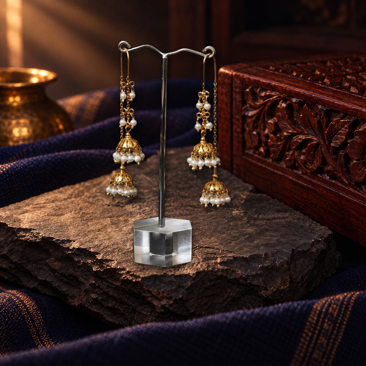 Double Jhumki Earring – styled photo