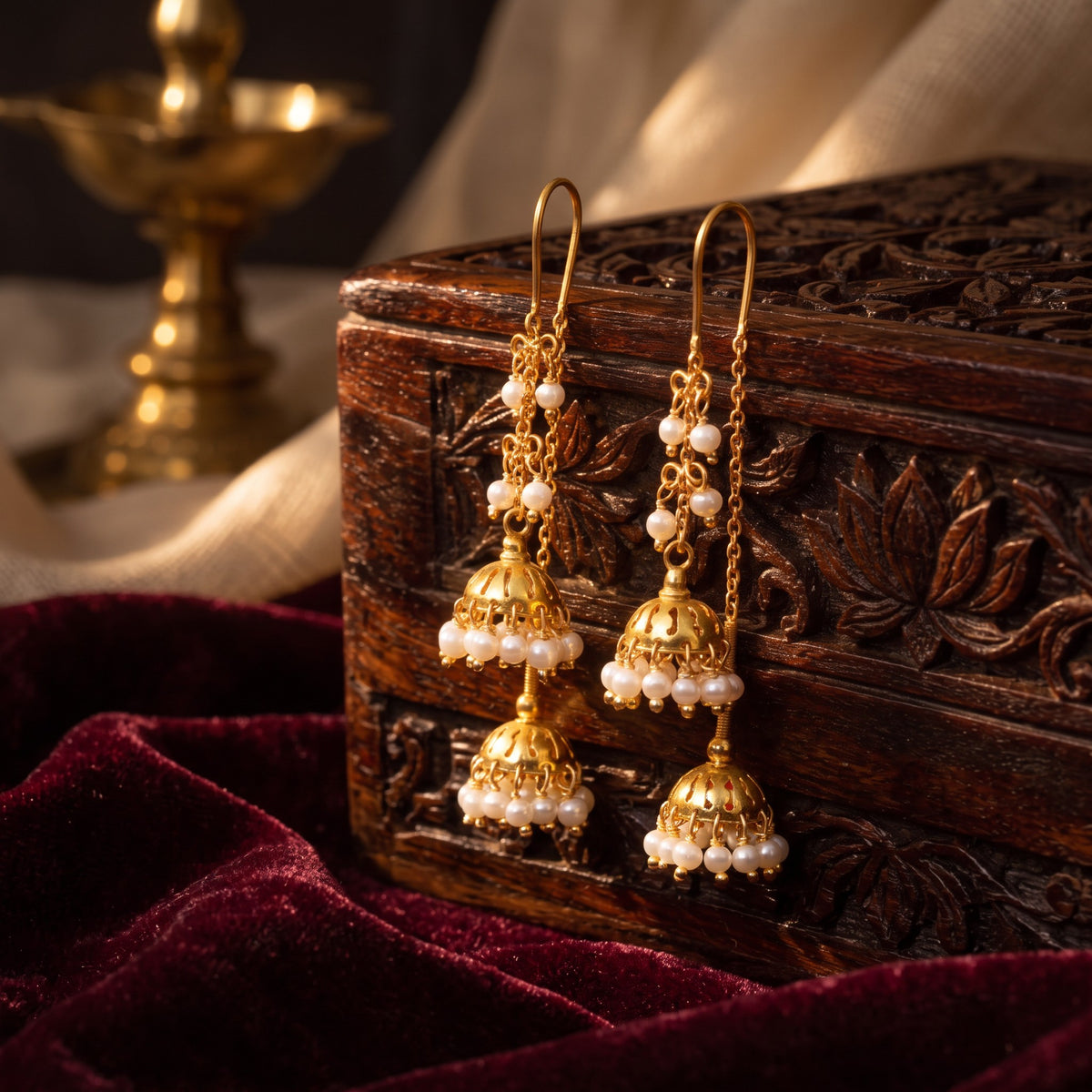 Double Jhumki Earring – styled photo
