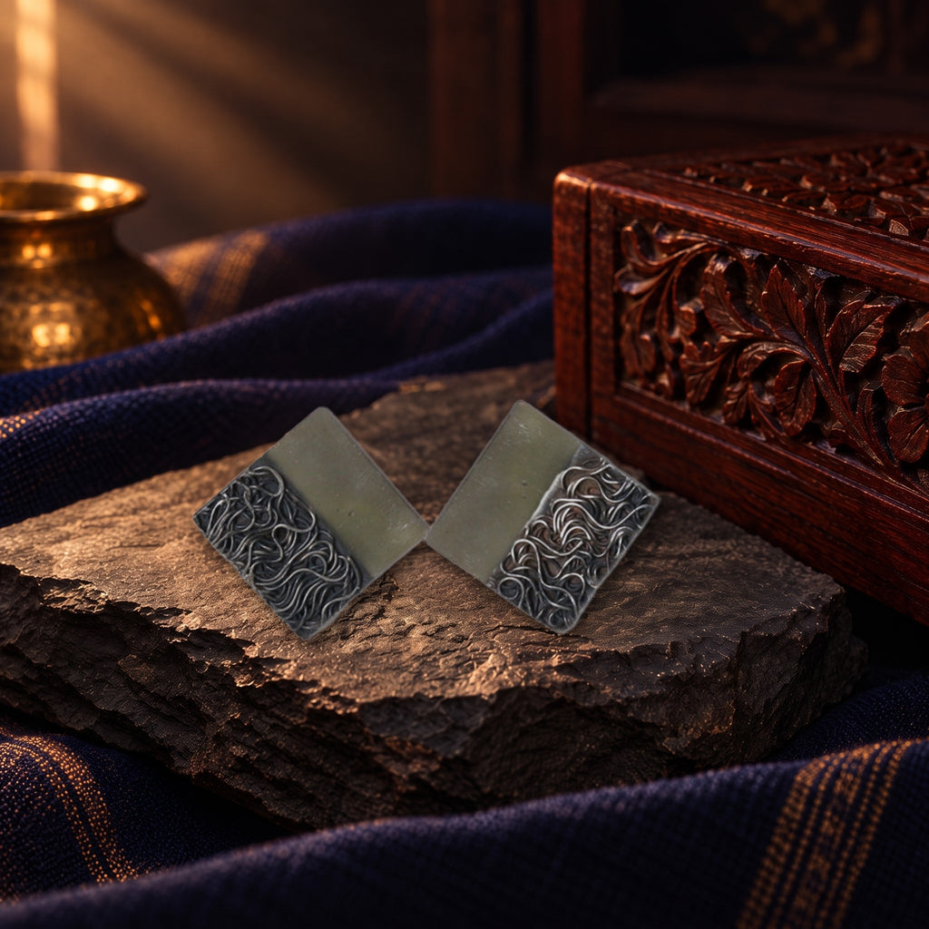 Meshed Square Studds – styled photo