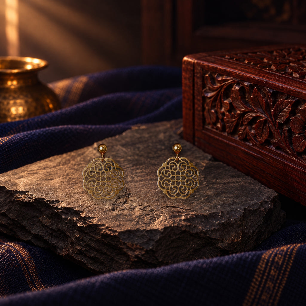 Gold-Tone Scalloped Filigree Drops – view 7 of 7