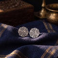 Mini Filigree Studs with Black Stone – Stud earrings