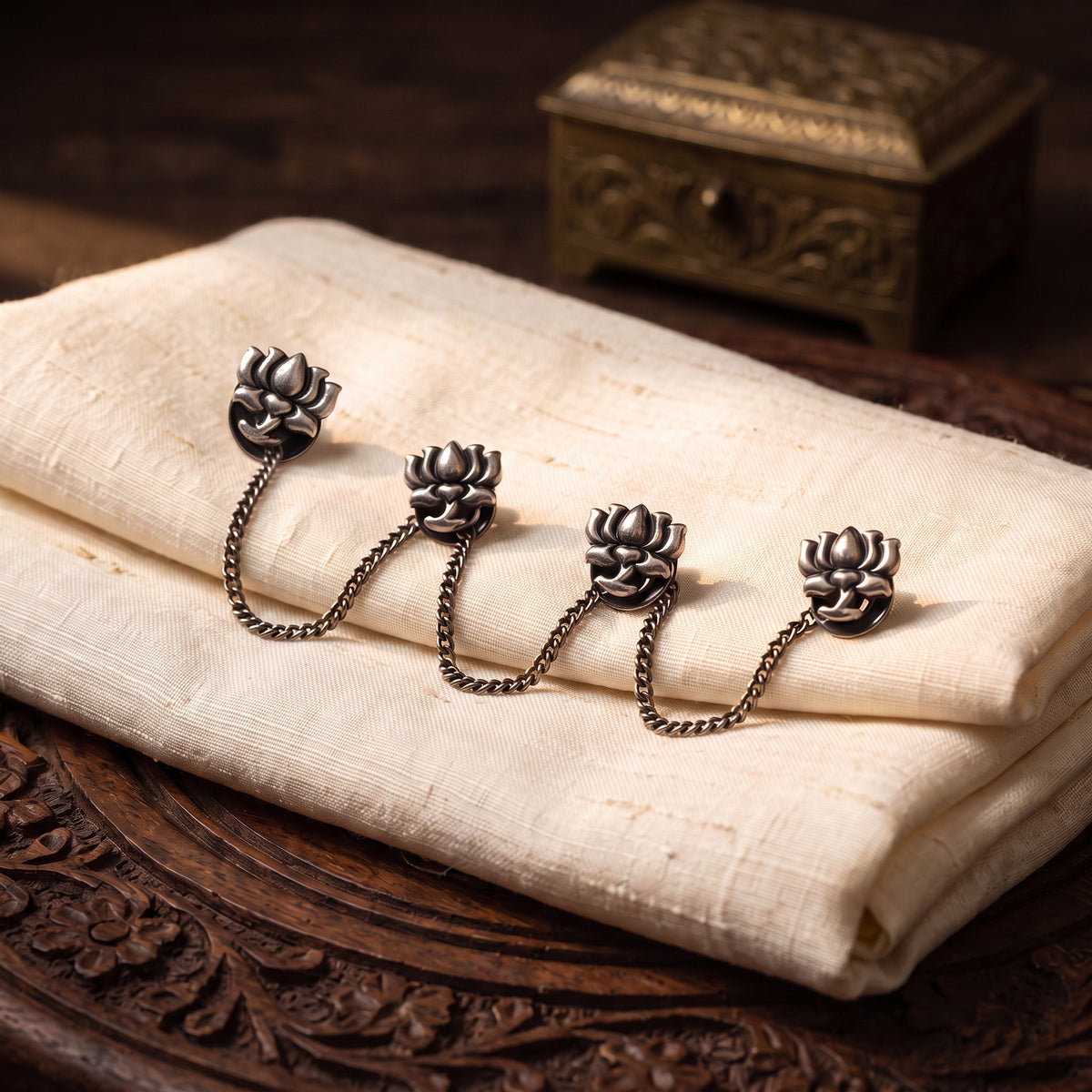 Lotus Kurta Button – styled photo