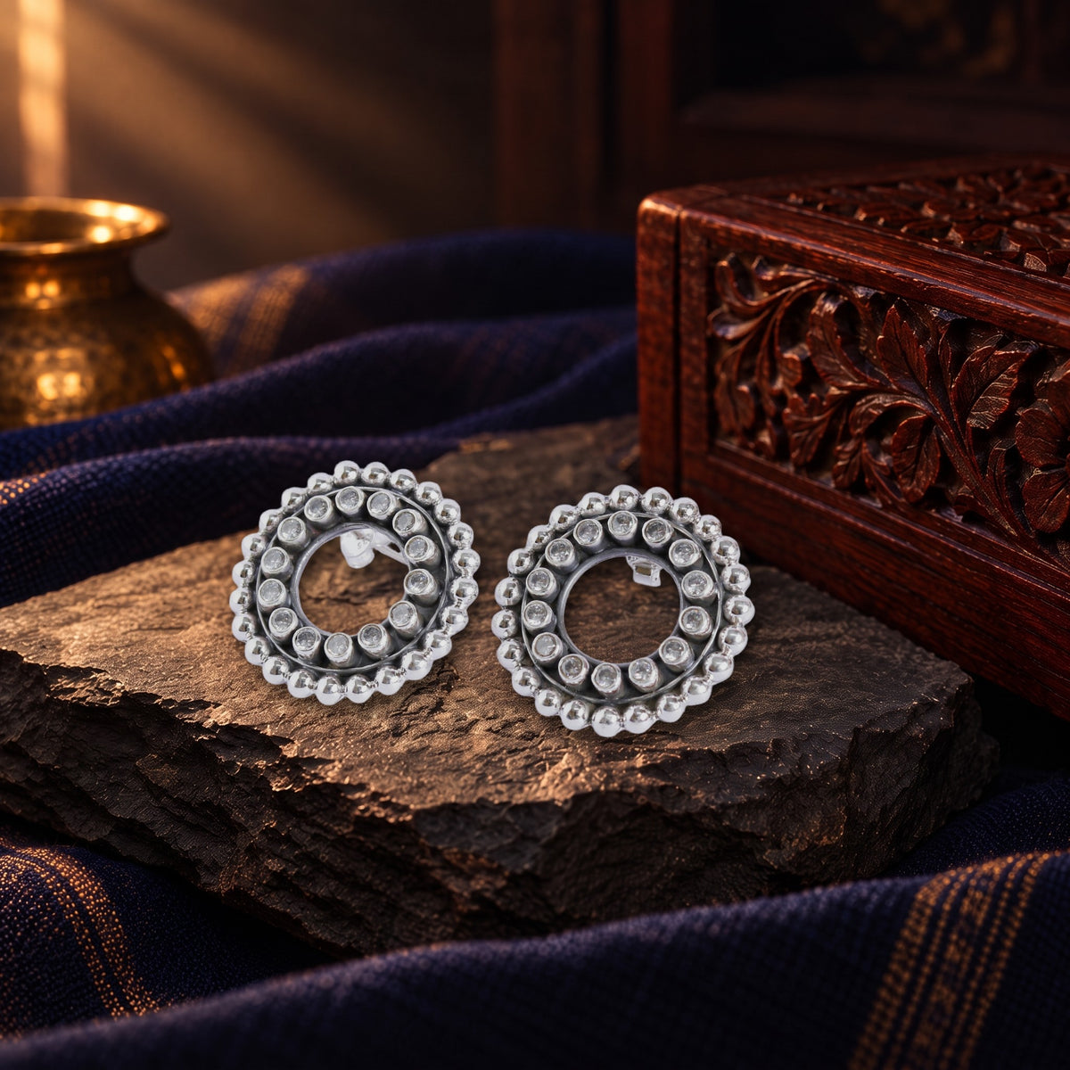 Round Zircon Studds – styled photo