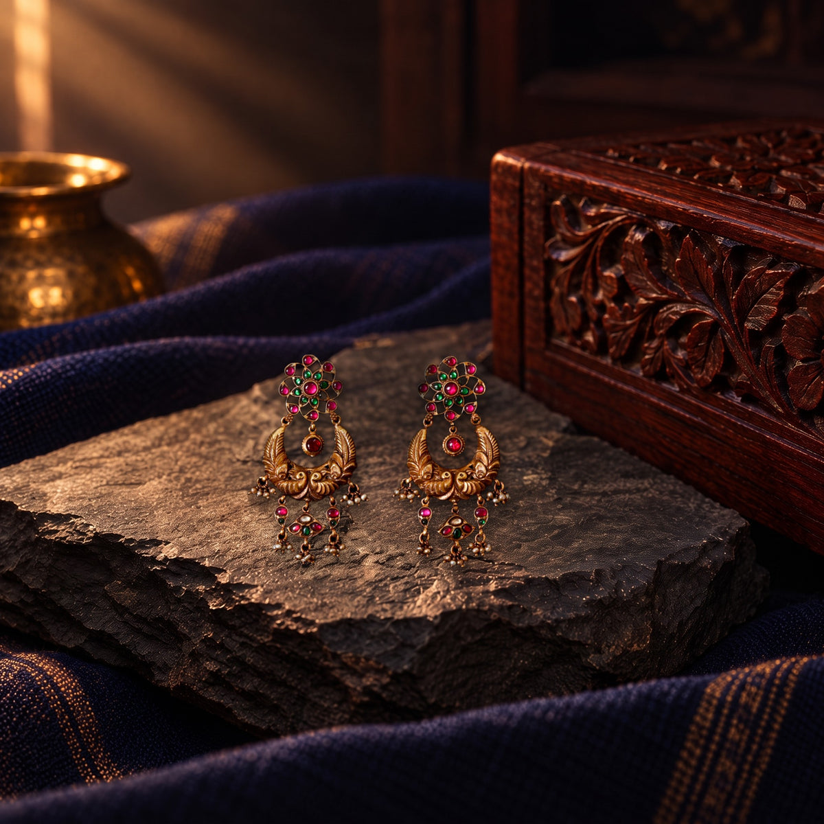 SILVER EARRING – styled photo
