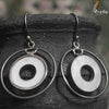Designer Silver Earrings | Circular Silver Earrings | Handcrafted Silver Jewellery For Women By Pratha - Jewellery Studio