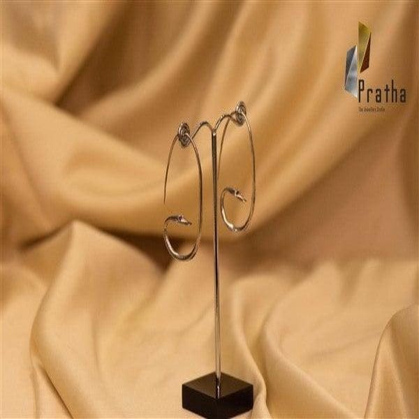 Designer Silver Earrings | Cobra Hooks | Handcrafted Silver Jewellery For Women By Pratha - Jewellery Studio