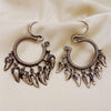 Designer Silver Earrings | Antique Hoops | Handcrafted Silver Jewellery For Women By Pratha - Jewellery Studio
