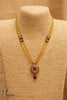 Jadau Pendant - Yellow Topaz Mala | Designer Silver Necklace | Handcrafted Silver Jewellery For Women By Pratha - Jewellery Studio