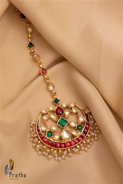 Colourful kundan Mangtikka freeshipping - Pratha - Jewellery Studio