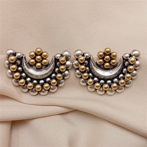 Dual Tone Chandra Phool Earrings