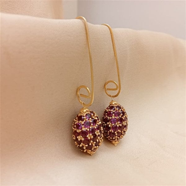 Dainty Ruby Earrings