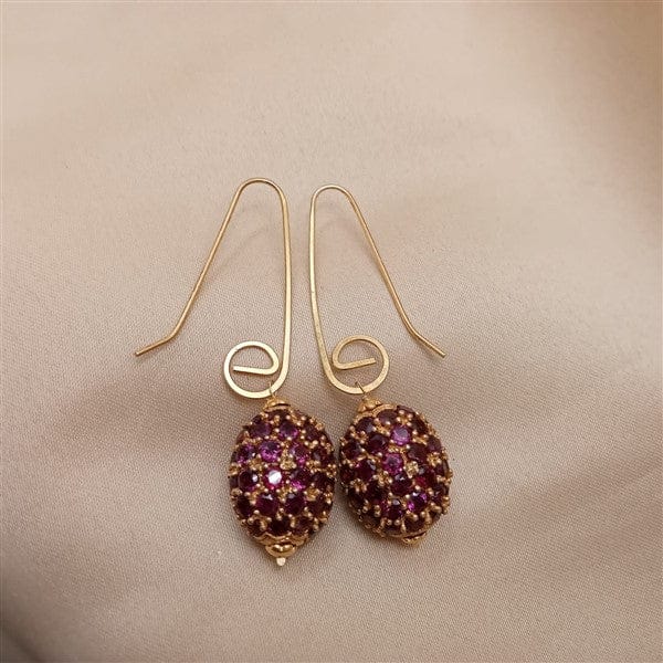 Dainty Ruby Earrings