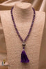 Amethyst Tassel Mala | Designer Silver Necklace | Handcrafted Silver Jewellery For Women By Pratha - Jewellery Studio