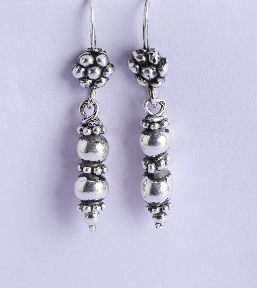 Silver Ball Hooks – 925 sterling silver, Hook earrings