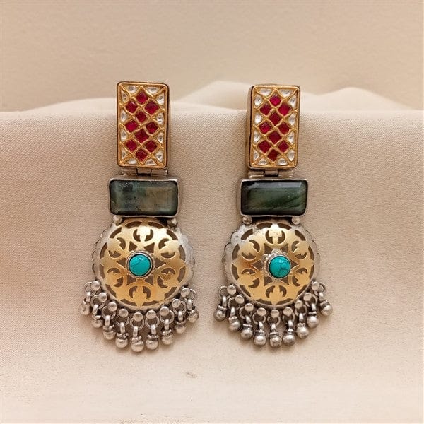 Kundan Dual Tone Earrings