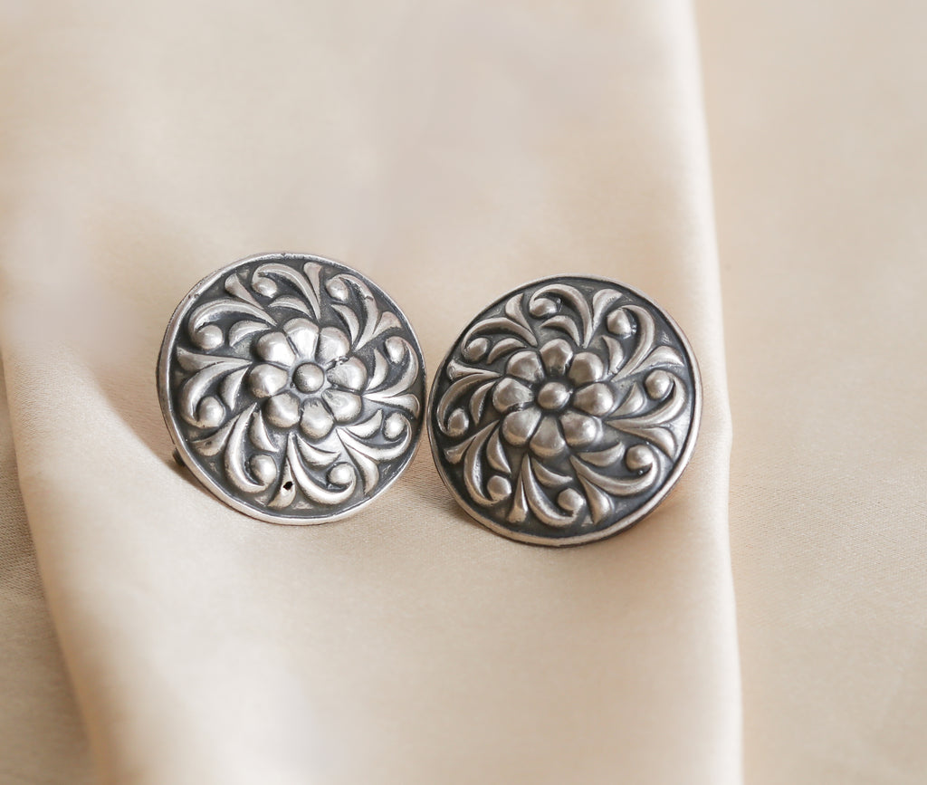 Carved Floral Studds