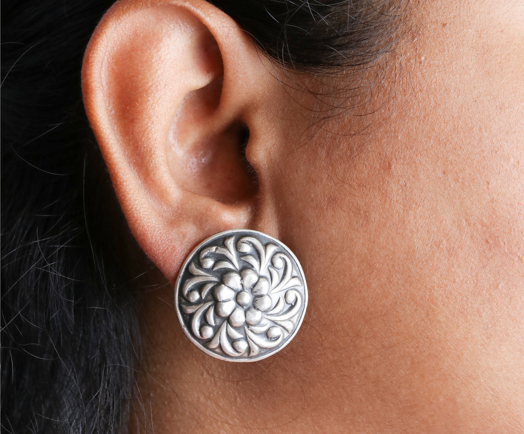 Carved Floral Studds