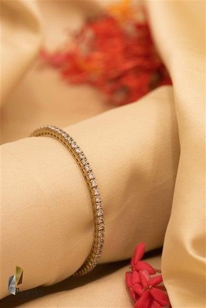 Single line Diamond Bangle freeshipping - Pratha - Jewellery Studio