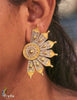 Dual Tone Earrings | Designer Silver Earrings | Handcrafted Silver Jewellery For Women By Pratha - Jewellery Studio