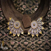 Dual Tone Earrings | Designer Silver Earrings | Handcrafted Silver Jewellery For Women By Pratha - Jewellery Studio