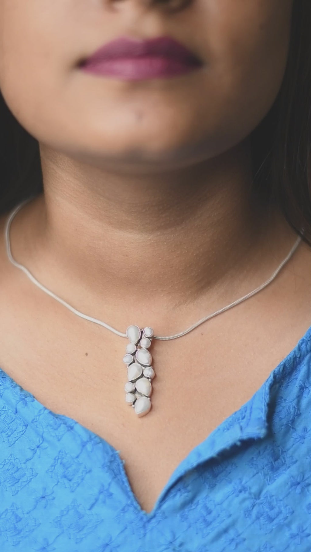 Abstract Pearl Pendant