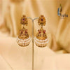 Designer Silver Earrings | Gold Plated Handcrafted Jhumki With Pearls | Handcrafted Silver Jewellery For Women By Pratha